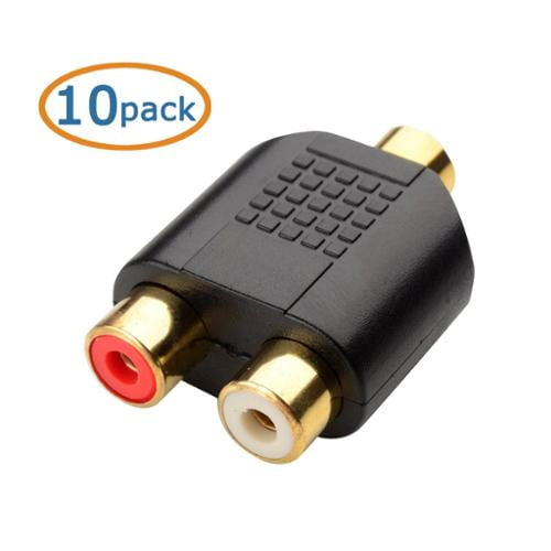 Cable Matters Gold Plated 3.5mm Stereo Splitter in White 8 Inch Cable Matters Gold Plated 3.5mm Stereo Splitter in White 8 Inch